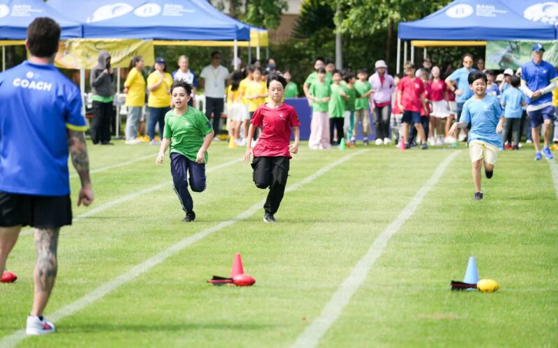SportDay36 BASIS International School Bangkok students racing on the track on sports day